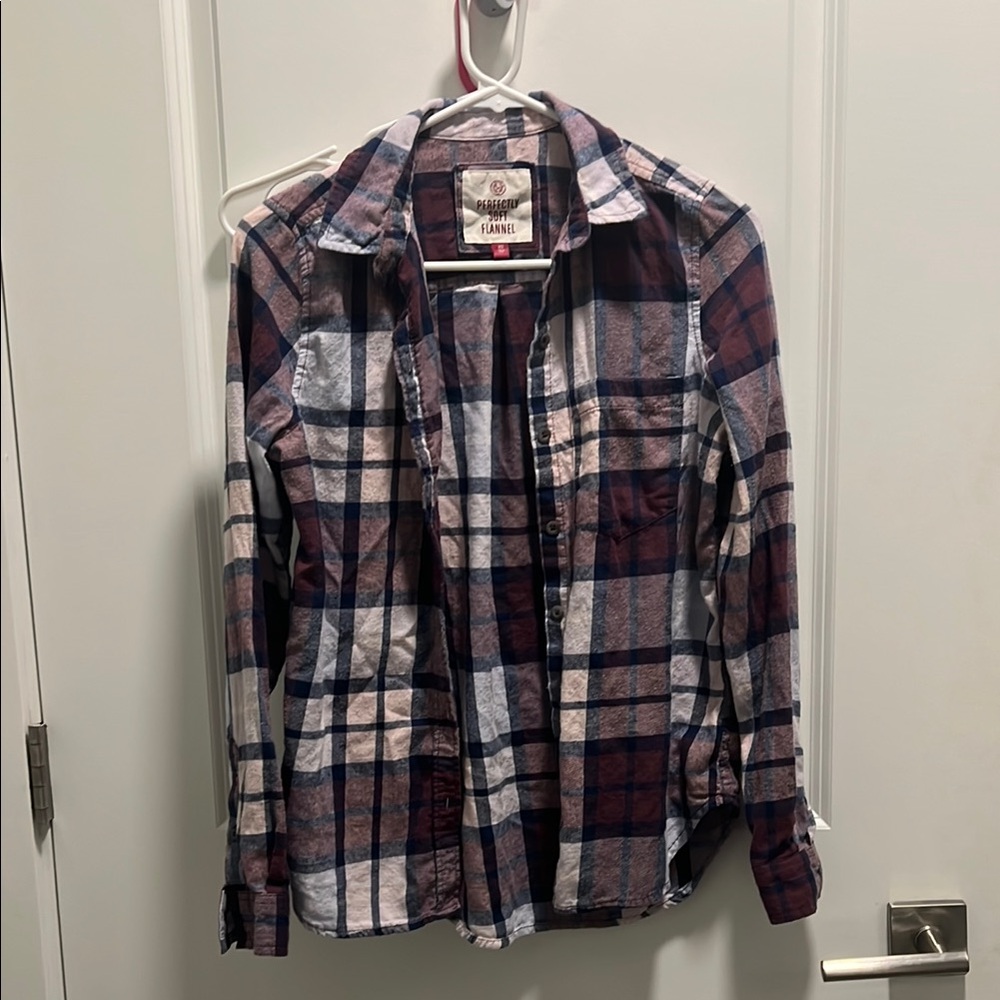 Plaid Button-Up Shirt